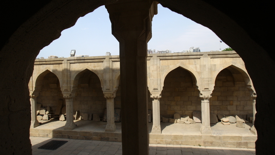 A view of the 16th-century Shirvanshakhs palace in Azerbaijan's capital city, Baku.