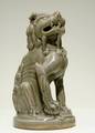 A sitting lion statue, celadon, 11th to 12th century, Song Dynasty.