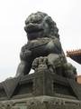 A guardian lion in the Forbidden City