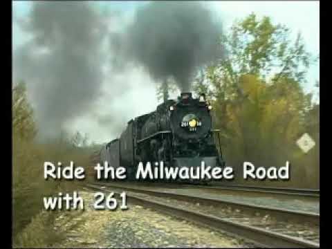 Milwaukee Road 261 steam locomotive train cab ride DVD