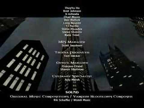 Vampire: The Masquerade - Bloodlines, Credits Scroll