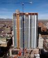 Construction of the Spire, a new 41 story residential building near the convention center