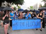 Public protest in New Orleans following the Deepwater Horizon oil spill.