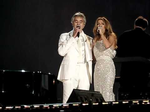 Celine Dion and Andrea Bocelli live in Central Park (The Prayer)