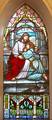 Stained glass of Jesus leaving his mother in a Lutheran Church, South Carolina.