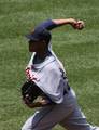 Edwin Jackson pitching for the Detroit Tigers in 2009