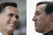 Mitt Romney and Rick Santorum