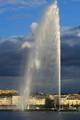 The Jet d'eau, in Geneva (1951), rises 140 meters (459 feet) above Lake Geneva