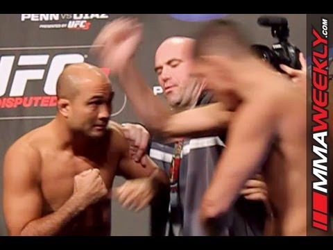 UFC 137 Weigh-in Video - Penn and Diaz Scuffle