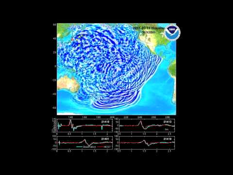 March 11, 2011 Honshu, Japan tsunami propagation