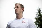 England international footballer Joe Hart models for sponsor Dig Deep Originals streetwear a few days prior to flying to South Africa for the 2010 FIFA World Cup.