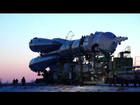 Expedition 30 Soyuz Spacecraft Integration and Rocket Roll Out to the Launch Pad