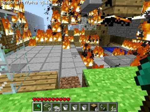 Minecraft FIREE WTFFFFFFF!!!!!