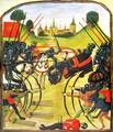 The Battle of Tewkesbury (1471) during the Wars of the Roses in England