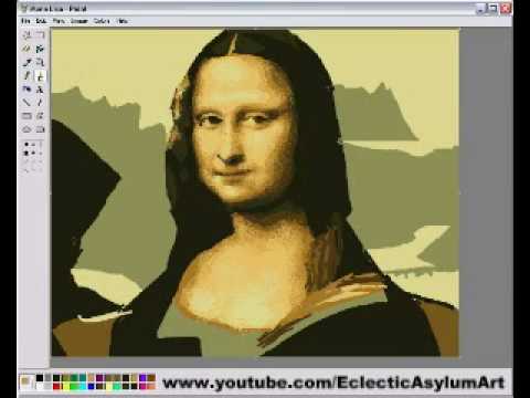 How to paint the MONA LISA with MS PAINT