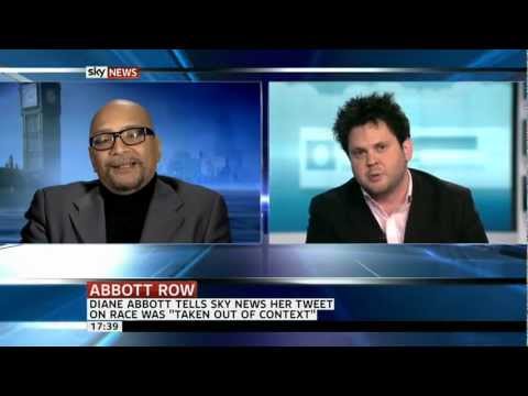 Harry Cole vs Lee Jasper on Diane Abbott's 'racist' Twitter tweet (05Jan12)