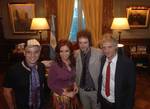 Soda Stereo with the President of Argentina, Cristina Fernández de Kirchner, 2007.