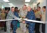 Leadership at Guantanamo Bay cut a ribbon officially opening U.S. Naval Hospital Guantanamo Bay's newly renovated Primary Care Clinic.