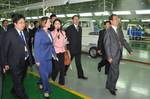 Nancy Pelosi – then Speaker of the United States House of Representatives, visits an electric car factory in Tianjin in 2009