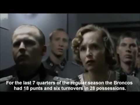 Hitler reacts to Tim Tebow beating the Pittsburgh Steelers in the AFC playoffs in OT