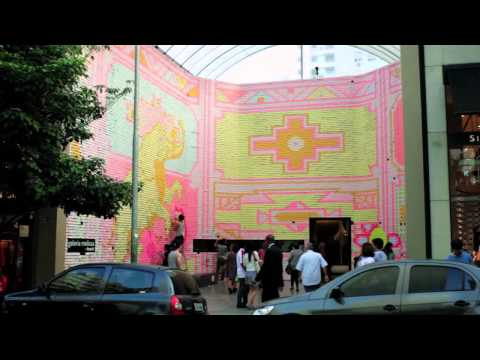 Making of the animation made with 350 thousand de Post-it® notes at Galeria Melissa