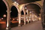 Voissoir arches, Palacio de Gobierno; photograph by Oliver Alexander Anderson Huerta. Baroque-style building built in the late 18th century by order of Spanish miner, Juan Jose Zambrano, the wealthiest man in a province of Nueva Vizcaya, New Spain at the time.