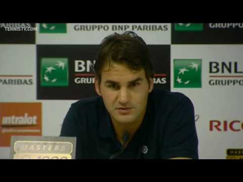 Federer Press Conference Rome (post Gulbis)