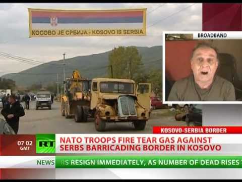 Border Brutality: NATO tear-gasses Serbs in Kosovo