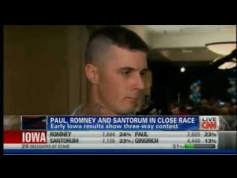 BLATANT Ron Paul CENSORSHIP by CNN of Soldier Supporting Ron Paul's Foreign Policy