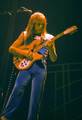 Steve Howe, lead guitarist for Yes, performing with the band in Indianapolis on August 30, 1977