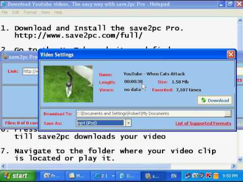 Download Youtube Videos to your PC, iPod, PSP, Mobile