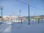 Trud stadium[1] in Arkhangelsk. In Russia bandy is known as hockey with a ball or simply Russian hockey. The game became popular among nobility in early 1700s, with the royal court of Peter I the Great playing bandy on Saint Petersburg's frozen Neva river