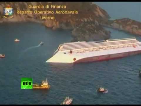 Cruise ship aground: More aerial views of Costa Concordia