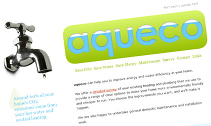 aqueco website design