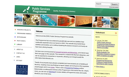 public services programme website