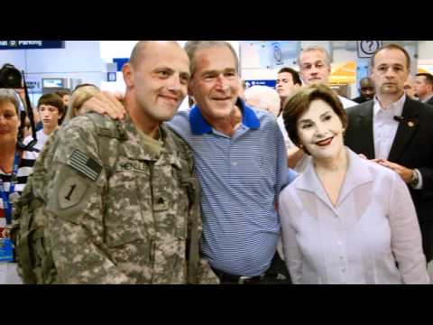 President George W Bush Greeting Troops at DFW