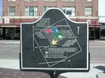 Plaque depicting Cheyenne's street grid along with historic districts