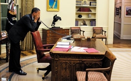 President Obama making calls to members of Congress