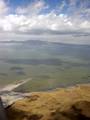 Great Salt Lake from airspace over Salt Lake City