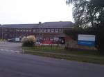 The entrance of Isebrook Hospital. Several NHS centers provide health care facilities, with Isebrook Hospital being equipped for procedures such as large X-Rays and neurological investigations, and long-term care, that are not catered for by primary care surgeries.