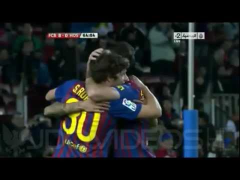 Barcelona vs Hospitalet 9-0 - All goals 22.12.2011 Copa del Rey