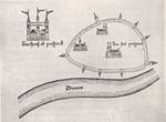 The castle and the town of Pressburg on a picture from the 15th century