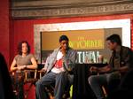 Steve Albini on right, with Ani DiFranco and RZA at The New Yorker festival in September 2005