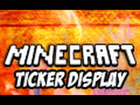 Minecraft: Easily Programmable Redstone Ticker Display