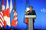 Nicolas Sarkozy was the host of the 37th G8 summit in Deauville, France. The Group of Seven (G7) was an unofficial forum which brought together the heads of the richest industrialized countries: France, Germany, Italy, Japan, the United Kingdom, the United States and Canada starting in 1976.