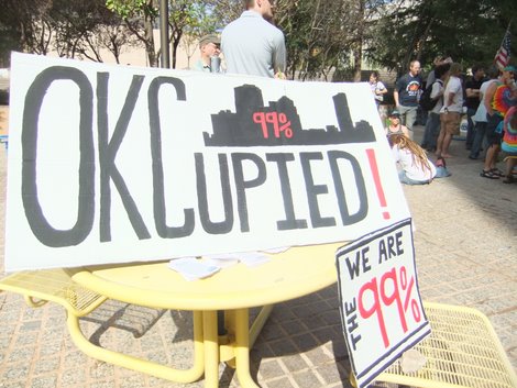 The Occupy movement has moved in to OKC's Kerr Park