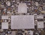 A typical medieval wall (with modern memorial) at Canterbury Cathedral - knapped and unknapped (