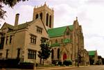 Diocesan House (Episcopal Diocese of West Tennessee) and the Cathedral Church of St. Mary's. 700 Poplar Ave., near downtown Memphis, Tennessee.