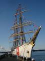 (Aug. 19, 2006) The U.S. Coast Guard Cutter EAGLE, designated Americas Tallship is a three masted, square rigged sailing vessel. She is normally homeported in New London, Connecticut, and sails each summer for months at a time, visiting ports around the U.S. and abroad. EAGLE has a long history in service as a training vessel. After she was built and commissioned in 1936, she served as training vessel for cadets in the German Navy. In the 1940s, EAGLE began service as a training platform for Coa