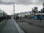 Plesetskaya railway station in the settlement of Plesetsk. The area of current Arkhangelsk Oblast has always been located on the trading routes connecting central Russia to the White Sea, and, in fact, in 17th century the White Sea was the main sea export route for Russia.